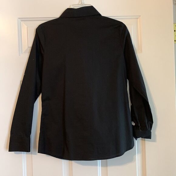 Michael Edwards size small long sleeve designer blouse w/embroidery detail. - Picture 2 of 8